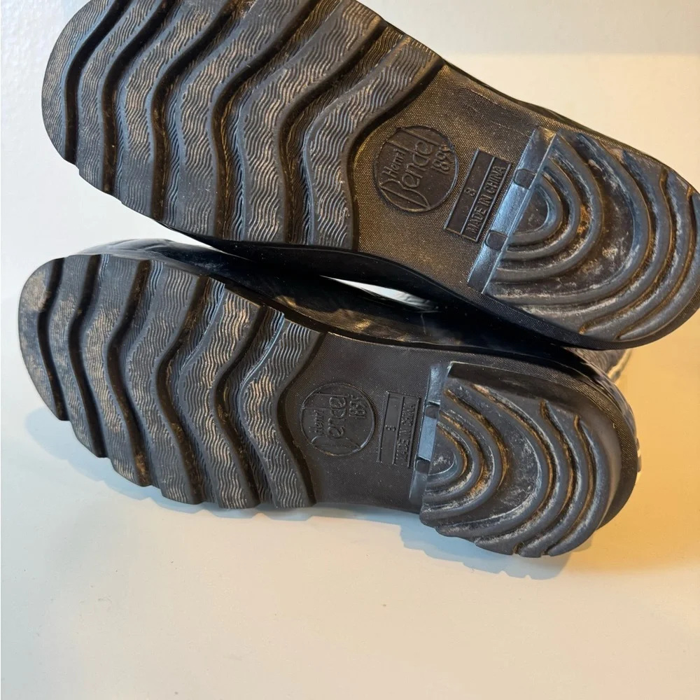 Henri Bendel Black Croc-Patterned Boots - Picture 11 of 12